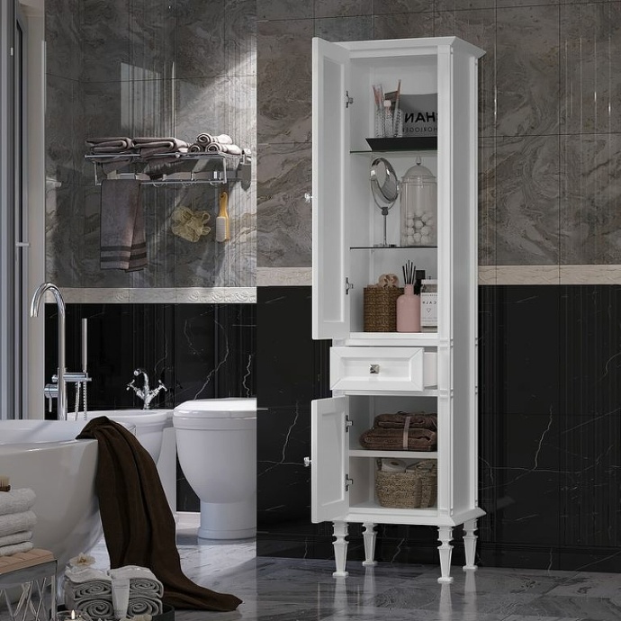 Шкаф-пенал Opadiris Контара 46 левый белый 00-00004353 - 2