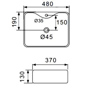 Раковина керамическая Gappo GT206 - 1