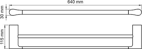 Полотенцедержатель Wasserkraft Aisch K-5940 двойной - 3