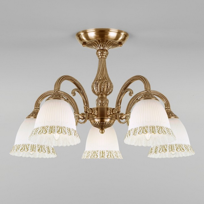 Люстра на штанге Eurosvet Campina 60107/5 античная бронза - 0