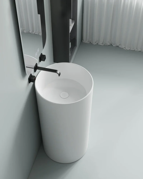 Напольная раковина SantiLine 45 белая глянцевая SL-4014 - 1