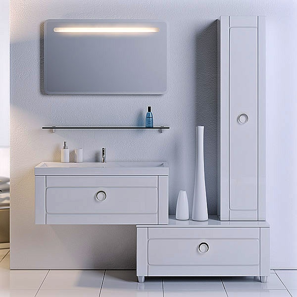 Шкаф-пенал Aqwella 5 stars Инфинити П35 подвесной белый Inf.05.35 - 2