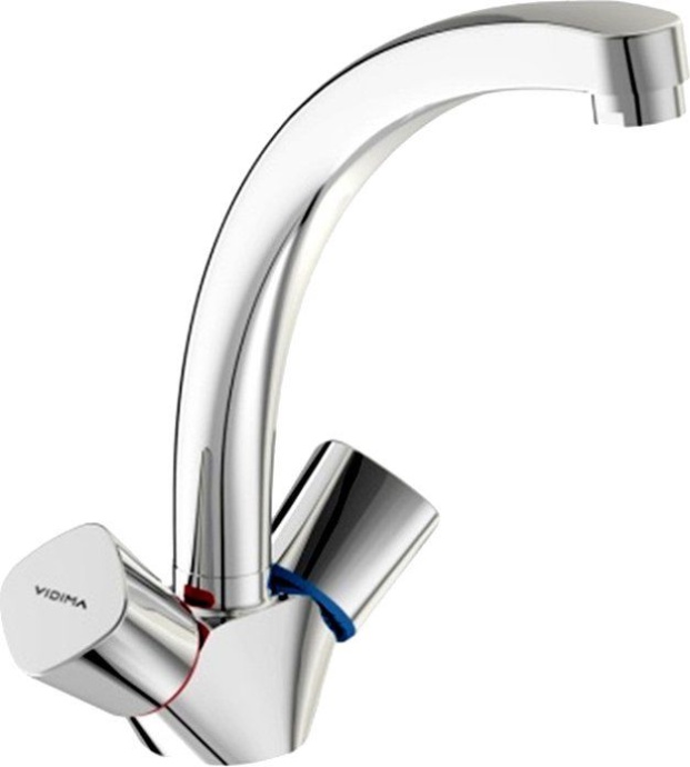 BA246AA QUADRO Смеситель для кухонной мойки, литой поворотный излив 156 мм - 0