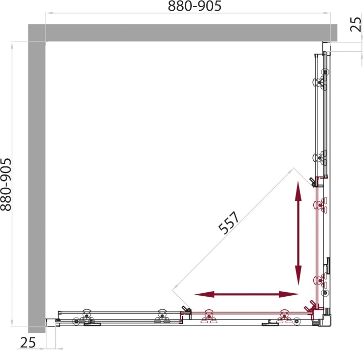 Душевой уголок BelBagno Sela A 2 90 C Cr SELA-A-2-90-C-Cr - 3