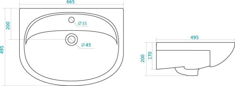 Тумба с раковиной Style Line Жасмин 65 белая - 9