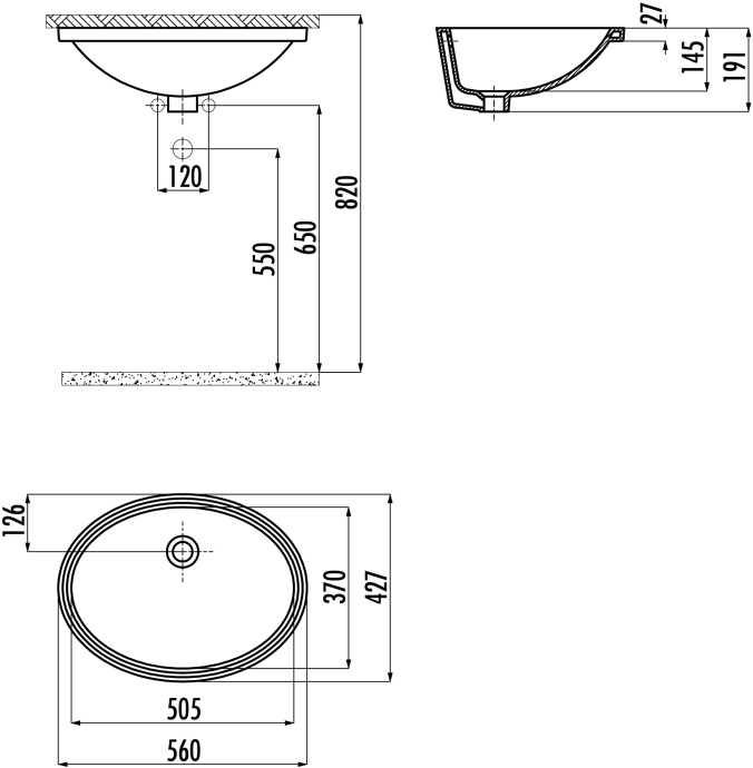 Раковина Creavit TP216 TP216-00CB00E-0000 - 1