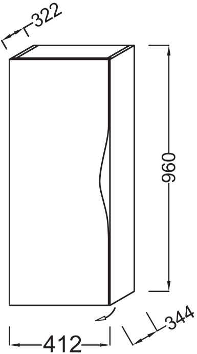 Шкаф-пенал Jacob Delafon Stillness 40 L натуральный дуб EB2006G-P6 - 5