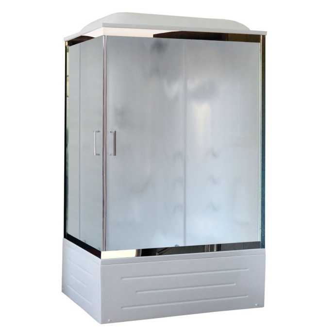 Душевая кабина Royal Bath BP 100х80 R профиль хром стекло матовое с гидромассажем RB8100BP2-M-CH-R - 0