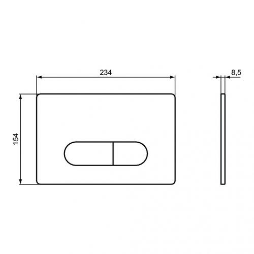 Кнопка смыва Ideal Standard Oleas хром, матовый  R0116JG - 2