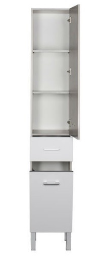 Шкаф-пенал Aquanet Верона 35 R, c бельевой корзиной, белый 178973 - 1