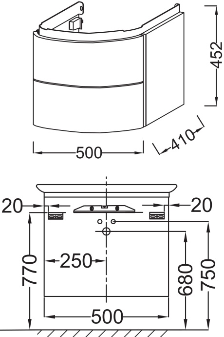 Мебель для ванной Jacob Delafon Presquile 60 белый лак - 6