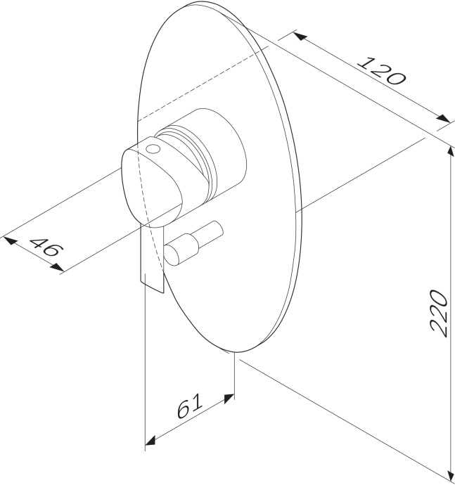 Смеситель AM.PM Awe F1585000 С ВНУТРЕННЕЙ ЧАСТЬЮ, для ванны и душа - 1