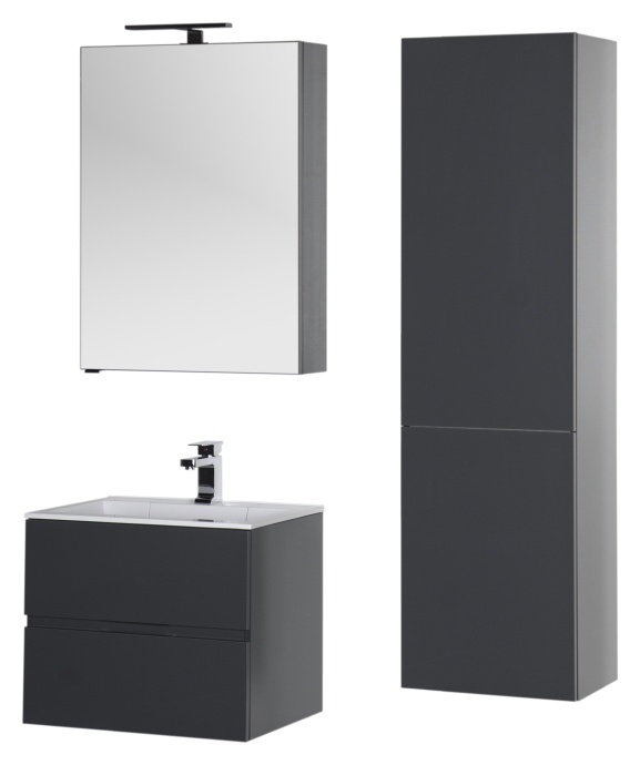 Зеркало-шкаф Aquanet Алвита 70 серый антрацит 183990 - 2