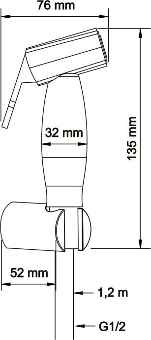 Гигиенический душ Swedbe Calypso черный матовый  5023B - 9