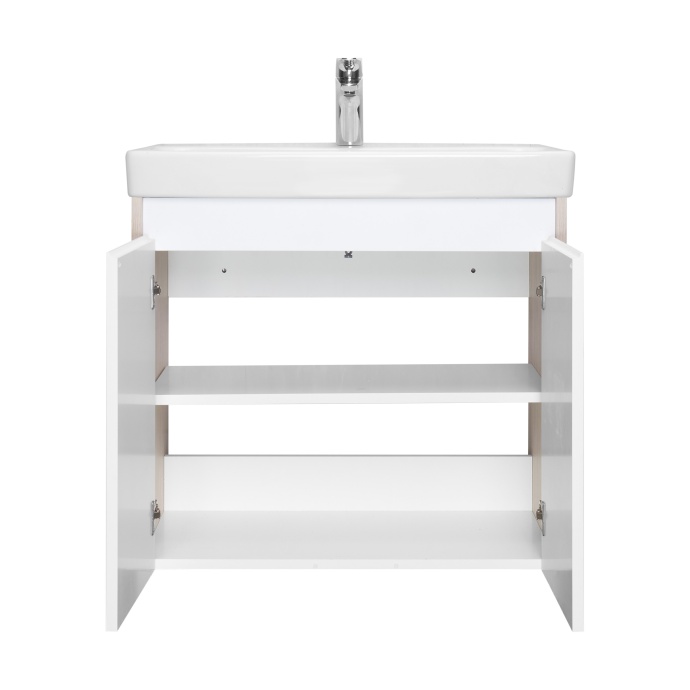 Тумба с раковиной Aquaton Сканди Doors 70 белый - светлое дерево 1A2789K0SDB20 - 4