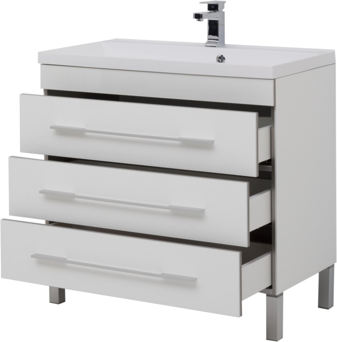 Тумба с раковиной Aquanet Верона 90 белая - 6