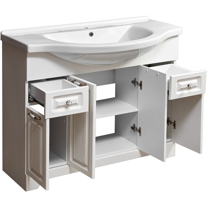 Тумба под раковину Stella Polar Кармела Эльбрус 100 белый SP-00000176 - 2