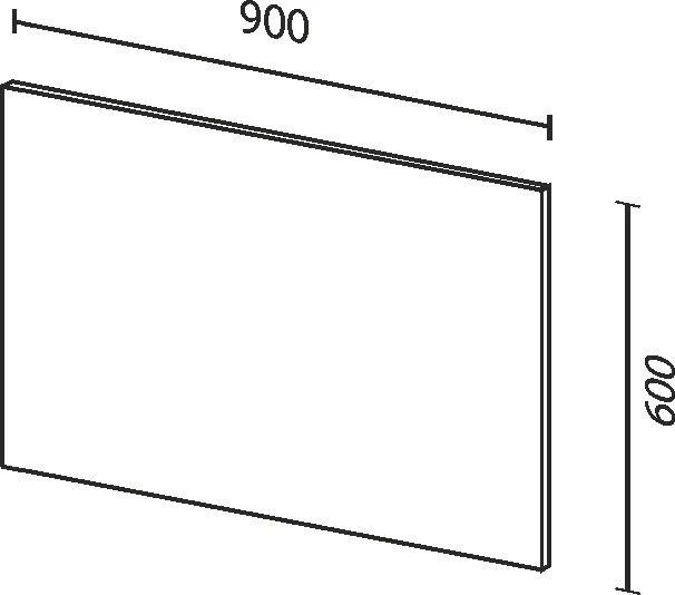 Зеркало Sanvit Панорама 90 с подсветкой черный zpan90bl - 2