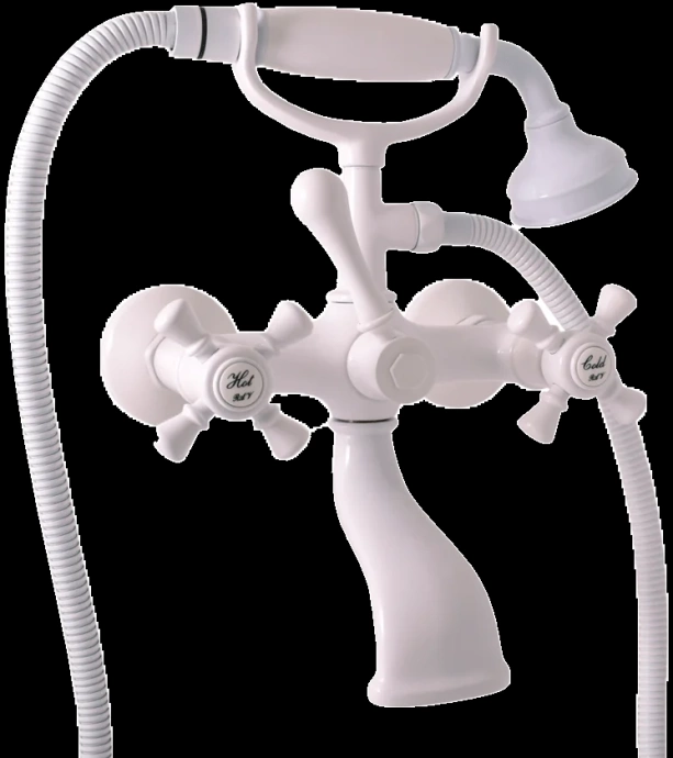 Смеситель для ванны с душем Rav Slezak Morava retro белый MK359.5/2B - 0