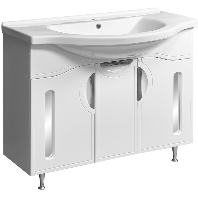 Тумба под раковину Stella Polar Сильва Эльбрус 100 белый SP-00000204 - 0