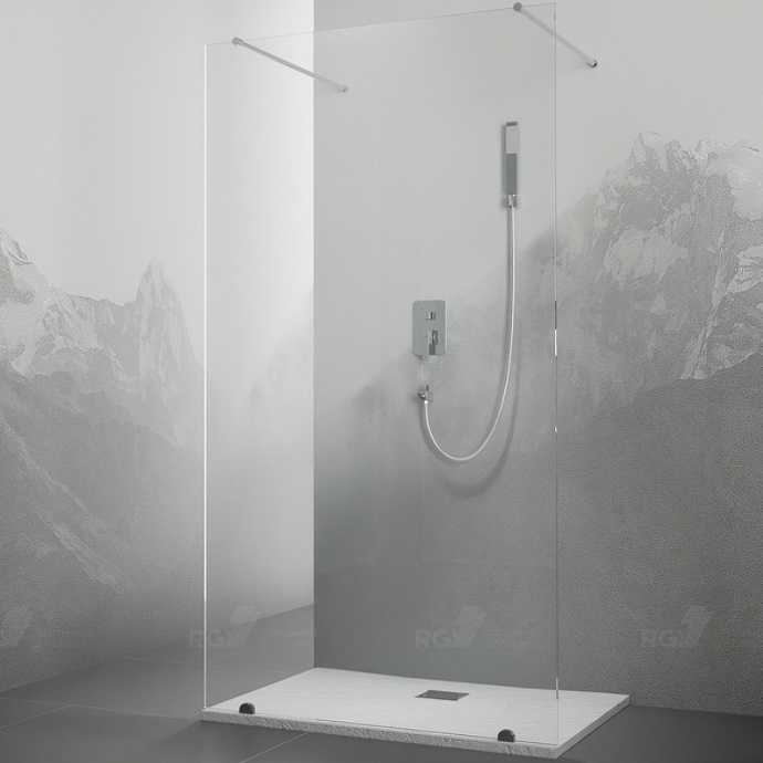 Душевая перегородка RGW Walk In WA-016 100х195 профиль хром стекло прозрачное 35101610-11 - 0