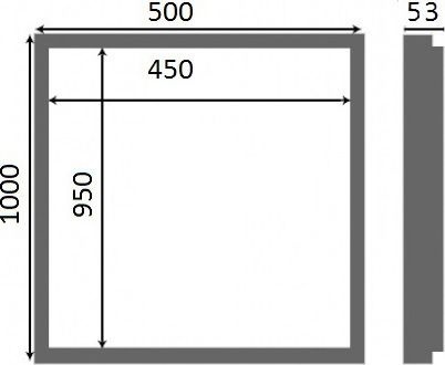 Люк настенный Люкер AL-KR 100x50 - 12