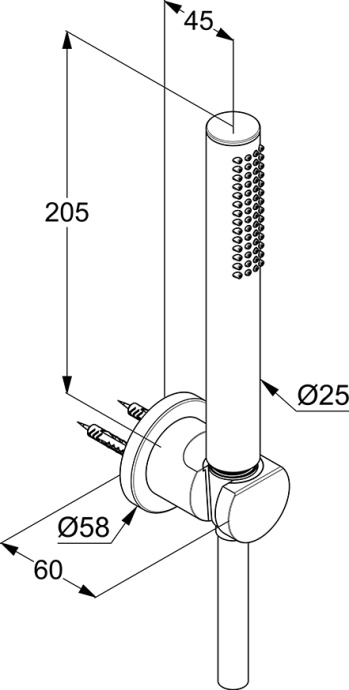 Душевой гарнитур Kludi Nova Fonte Puristic черный 2085039-15 - 1