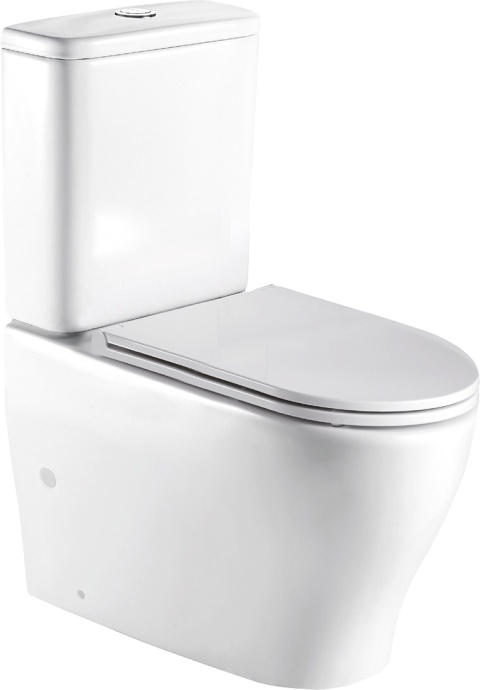 Унитаз-компакт Weltwasser WW SK Angerbach 001 GL-WT безободковый с микролифтом белый  10000005966 - 0