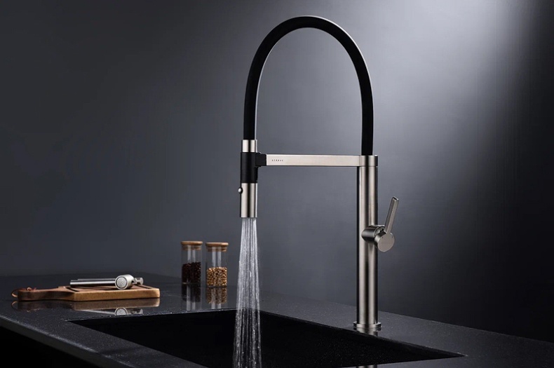 Смеситель для кухни Paulmark Leader сталь Le214101-NI - 6