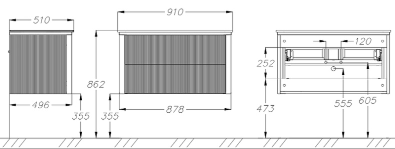 Тумба под раковину Opadiris Рубинно 90 белый 00-00005944 - 3
