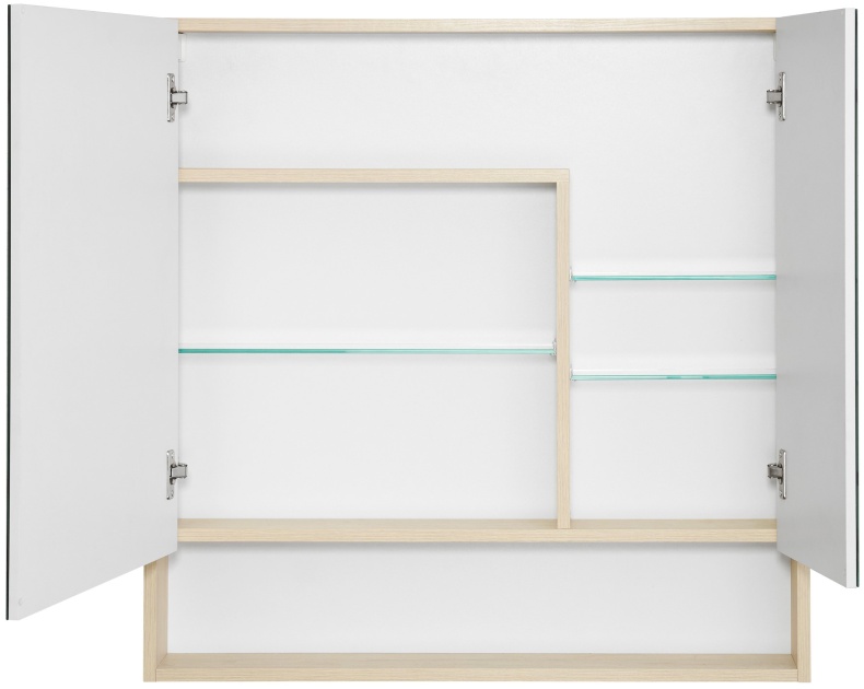 Зеркало-шкаф Aquaton Сканди 90 белый - светлое дерево 1A252302SDB20 - 1