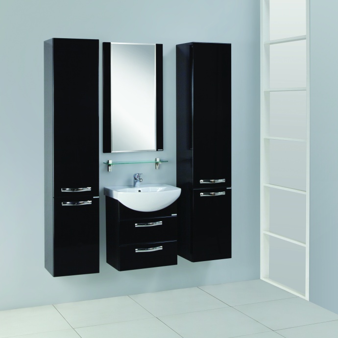 Шкаф-пенал AQUATON Ария М черный глянец 1A124403AA950 - 4