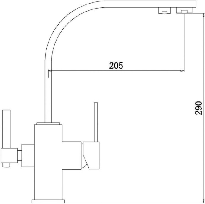 Смеситель Zorg Sanitary ZR 332 YF nickel для кухонной мойки - 1