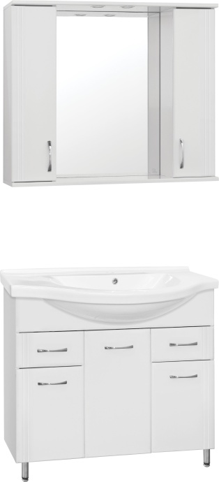 Мебель для ванной Style Line Эко Стандарт №26 100 белая - 0