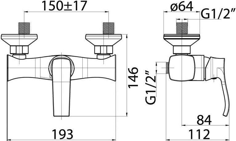 Смеситель BelBagno Trula TRU-ESDM-CRM для душа - 1