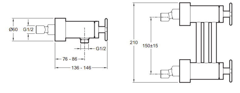 Смеситель Jacob Delafon Nouvelle Vague E78344-CAT для душа - 1