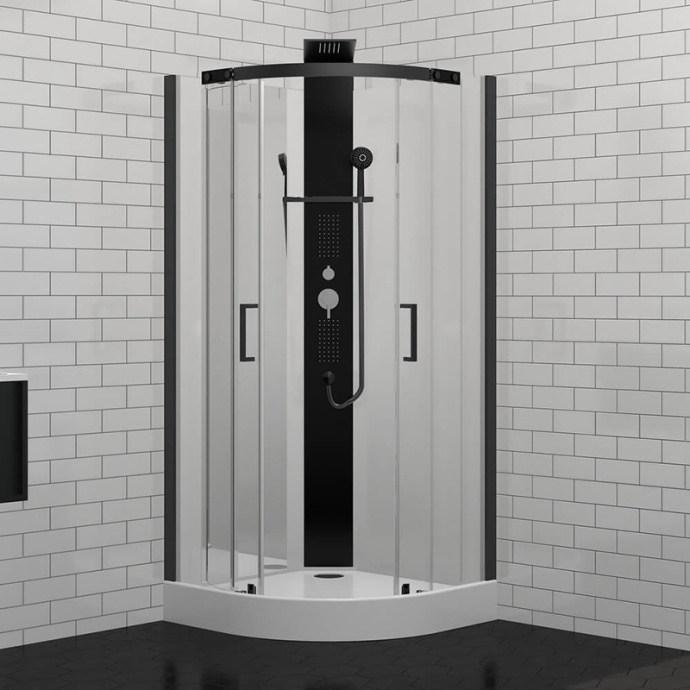 Душевая кабина Black&White Galaxy 90х90 черная с гидромассажем 8701900 - 1
