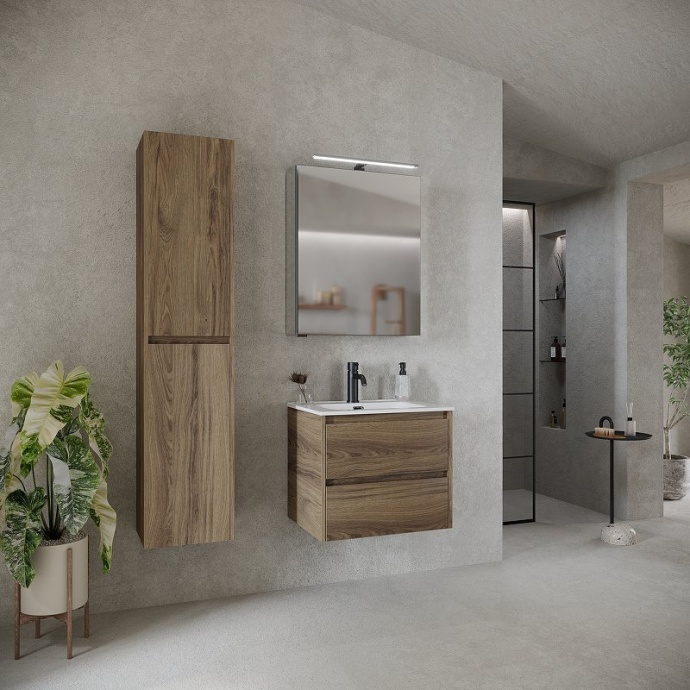 Тумба под раковину подвесная Sancos Libra 60 светлое дерево LB60ECH - 3