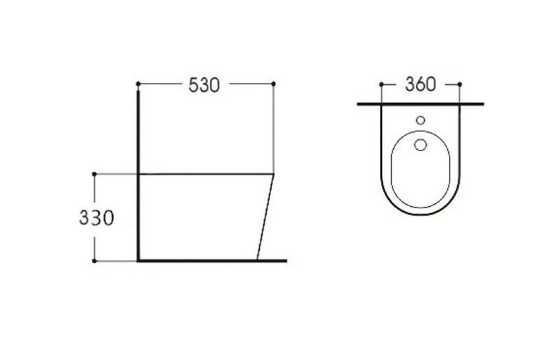 Биде подвесное Aquatek Вега 53 белый  AQ1057-00 - 1