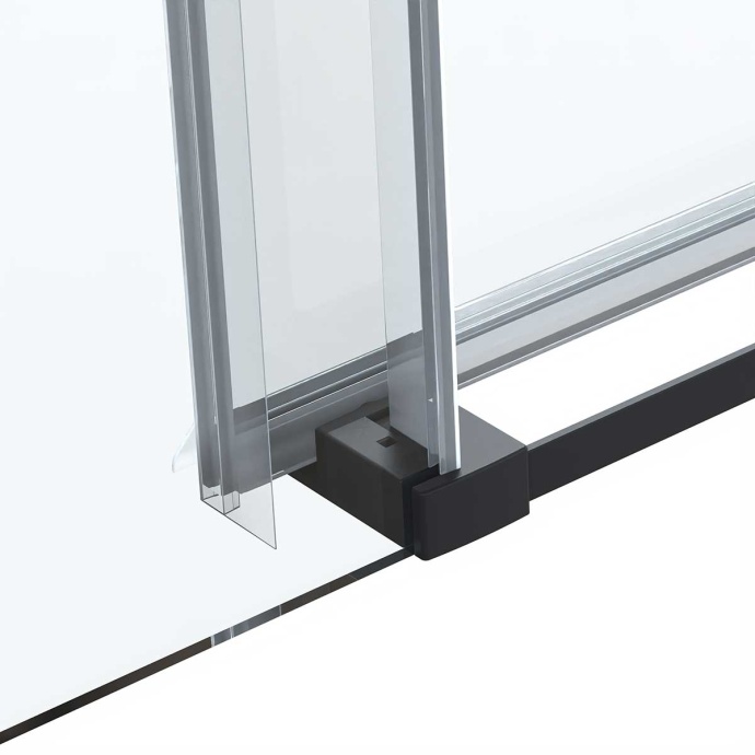Душевой уголок Vincea Como Soft 130х80 профиль черный стекло прозрачное  VSR-1CS8013CLB - 4