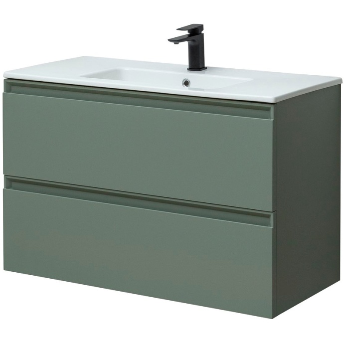 Тумба под раковину Allen Brau Eclipse 100 серо - зеленый матовый 1.E1003.CGM - 0