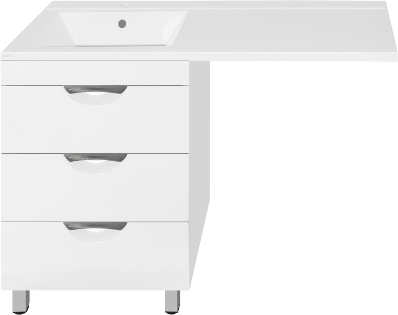 Тумба для комплекта Style Line Жасмин 60 Люкс Plus белая, для стиральной машины ЛС-00000644 - 2