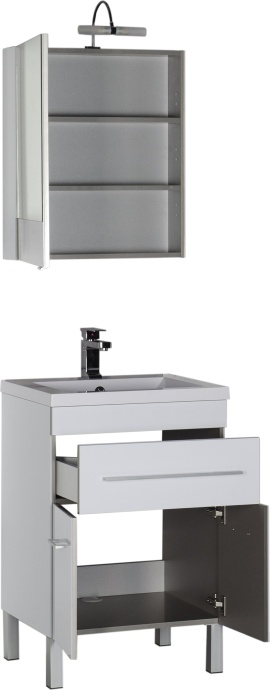 Мебель для ванной Aquanet Верона 58 белая, 1 ящик, 2 двери 182507 - 9