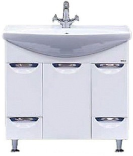 Тумба с раковиной Misty Орхидея 85 белая глянцевая СО000006652 - 0