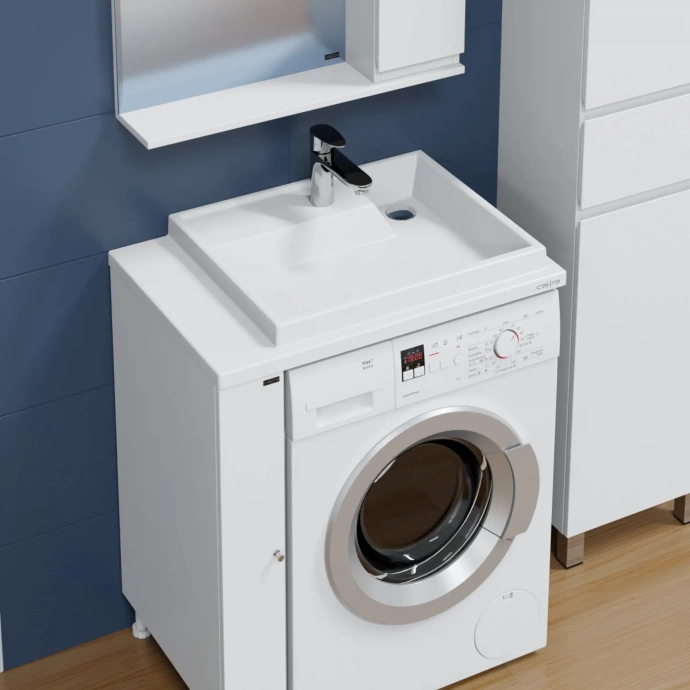 Раковина над стиральной машиной Санта Юпитер 75 R белый 900138 - 2