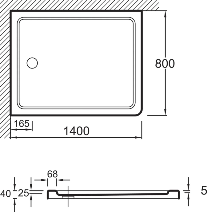 Поддон для душа Jacob Delafon Flight 140х80 белый E62453-F-00 - 8