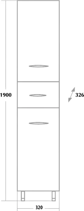 Шкаф-пенал Onika Модерн 32 белый  403213 - 3