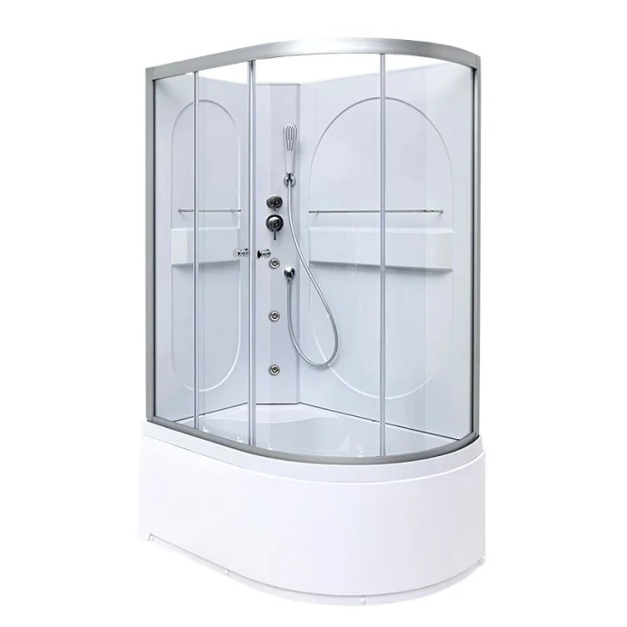 Душевая кабина Deto L 120х80 с гидромассажем, хром  L620LNGM - 1