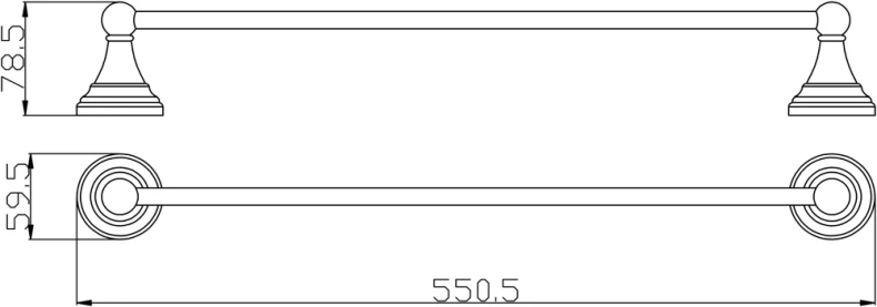 Полотенцедержатель Rav Slezak Morava 55 хром MKA0701/55 - 1