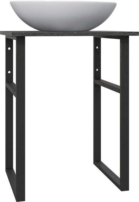 Мебель для ванной DIWO Элиста 60 чёрный мрамор, с раковиной Moduo 55 Leaf подвесная, в стиле лофт (гарнитур, мебель) 554847 - 4